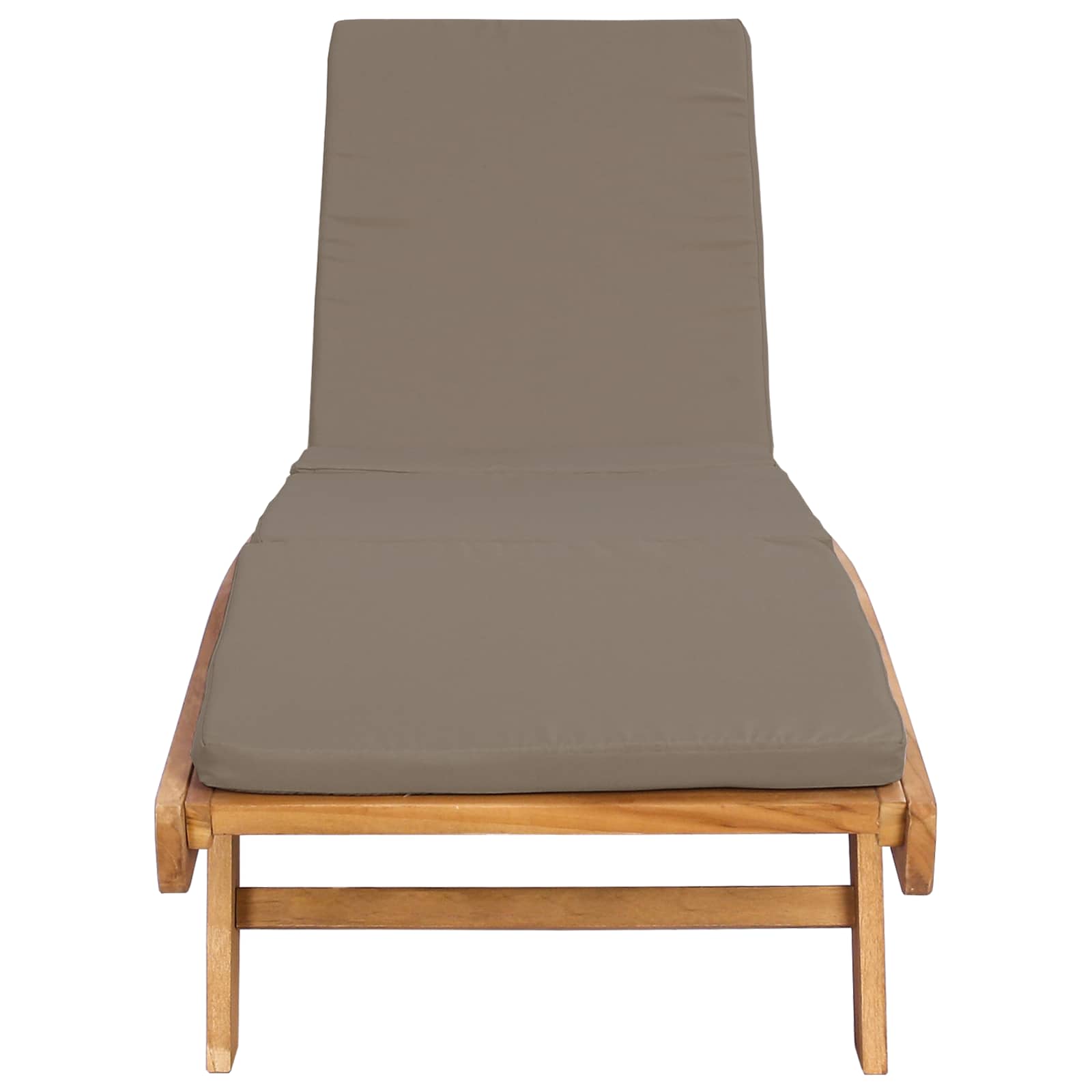 Sonnenliege Braun Massivholz Teak