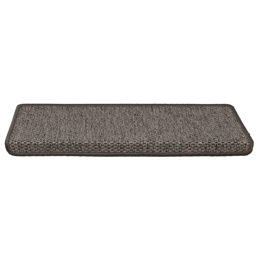 Treppenmatten Selbstklebend Sisal-Look 15 Stk. 65x21x4 Platina