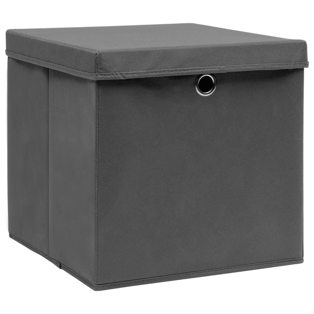 Aufbewahrungsboxen 4 Stk. Blau 32x32x32 cm Stoff