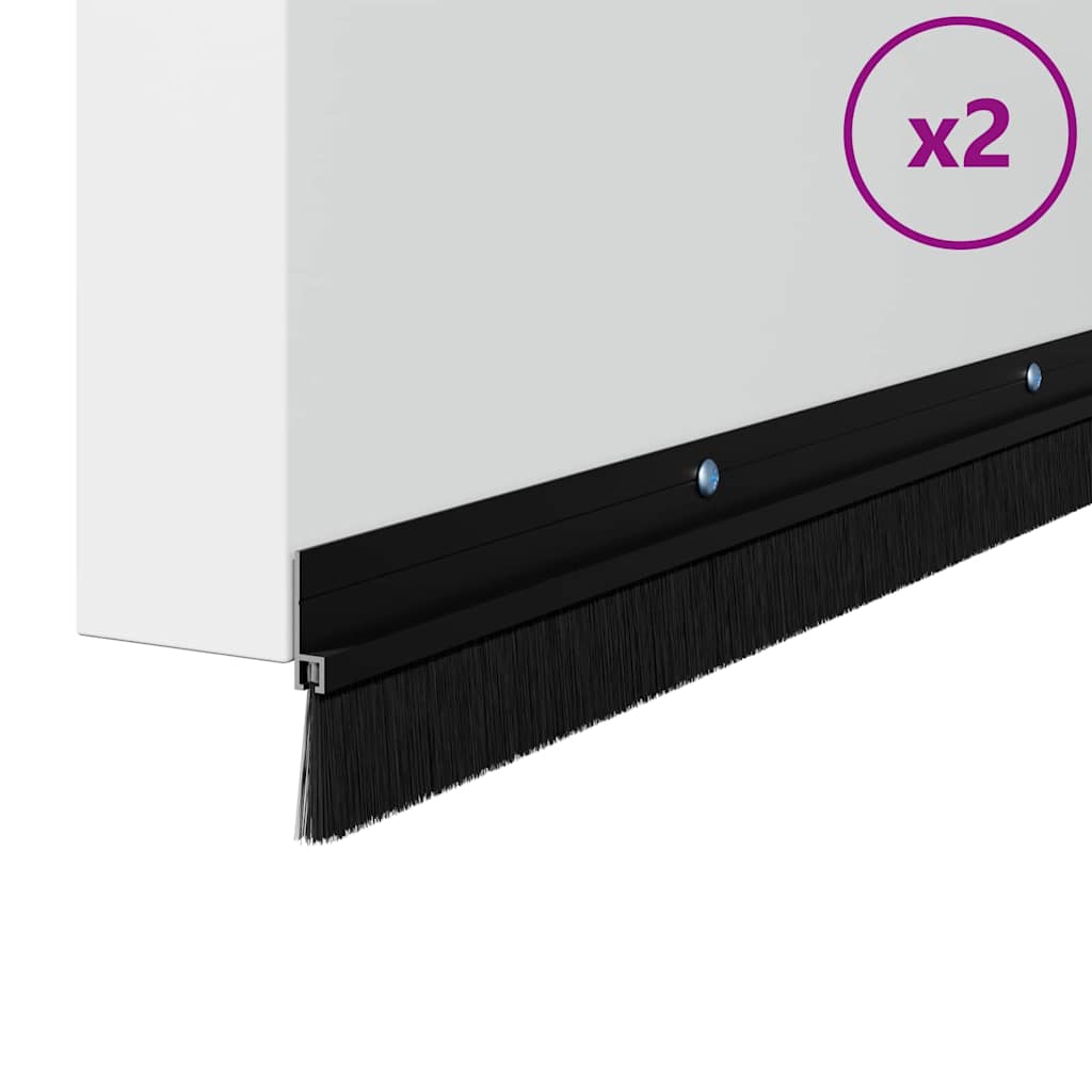 Aufsteck Türbürstendichtungen 2 pcs Braun 100 cm