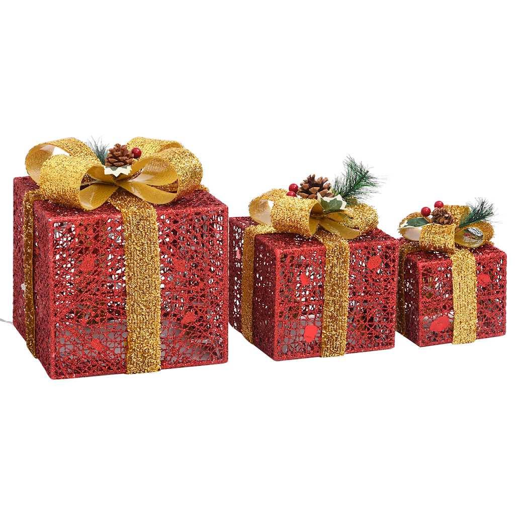 Geschenkboxen Deko-Set 3 Stk. Weiß Outdoor Indoor