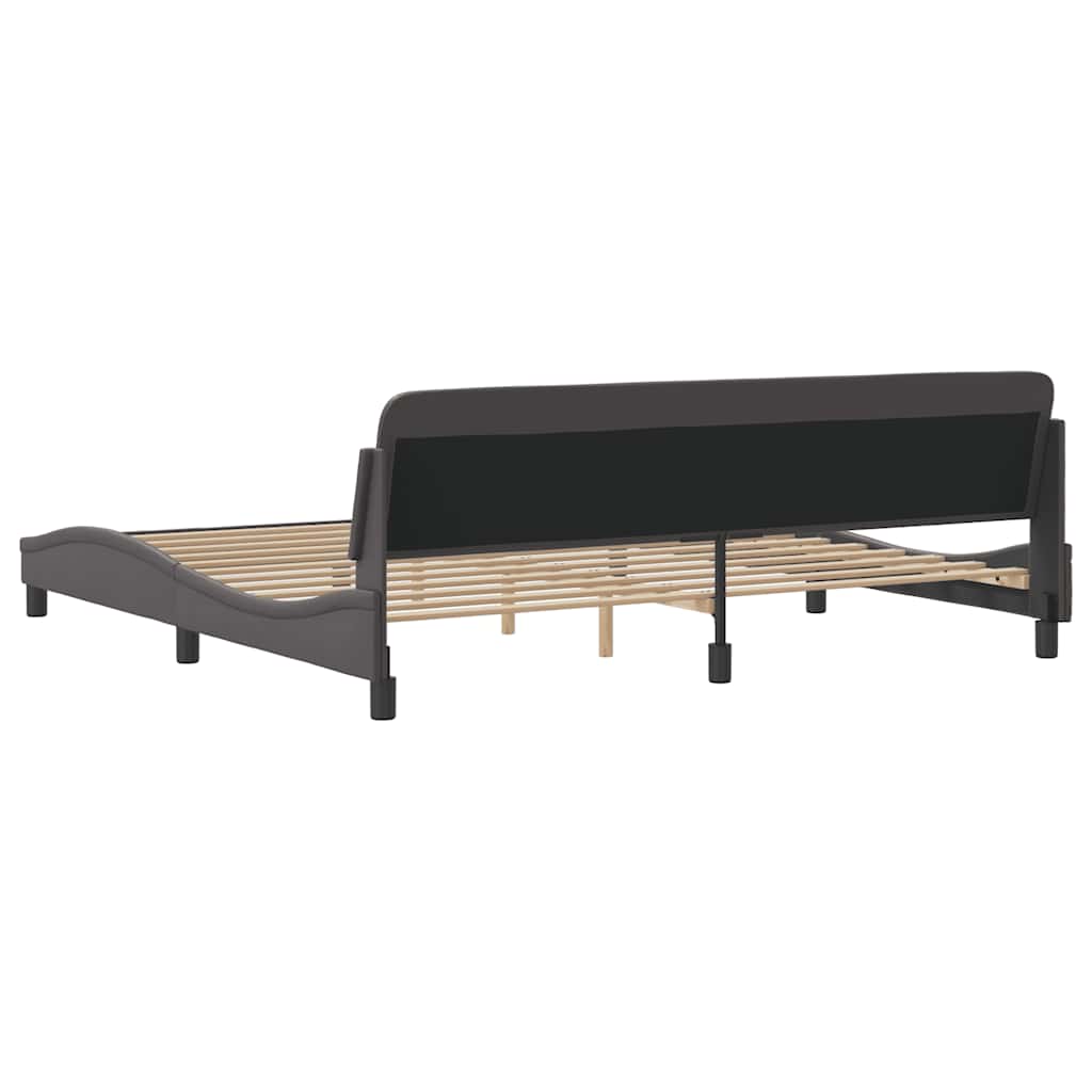 Bettgestell "Dover" Schwarz 80x200 cm Kunstleder