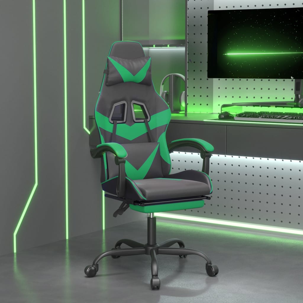 Gaming-Stuhl Drehbar Schwarz und Rot Kunstleder