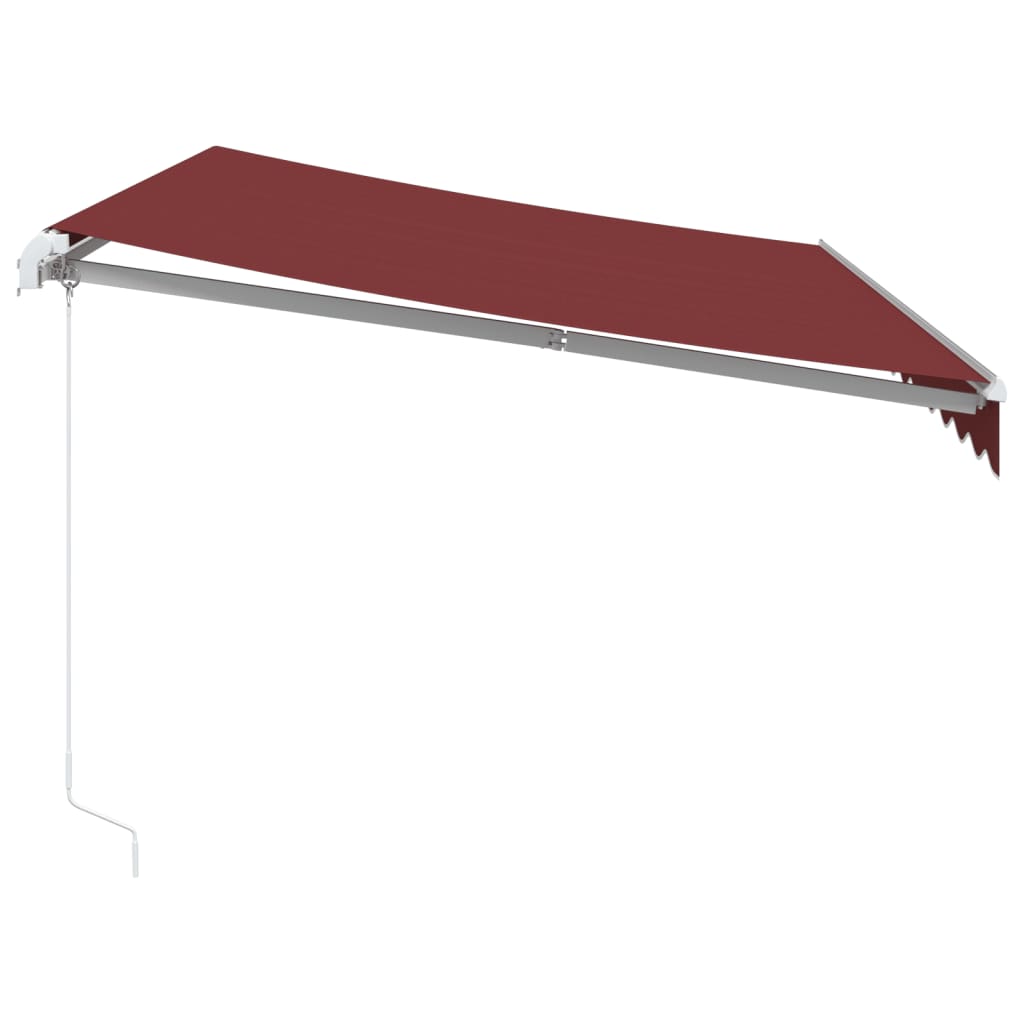 Markise Manuell Einziehbar mit LED 300x250 cm Blau und Weiß