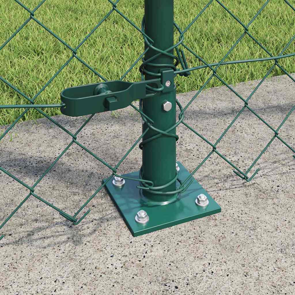 Outdoor Kettenglied-Zaun Erdfixierung 10 x 0,4 m Grün Netz