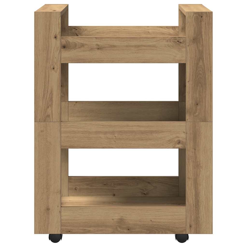 Küchenwagen Weiß 60x45x80 cm Holzwerkstoff