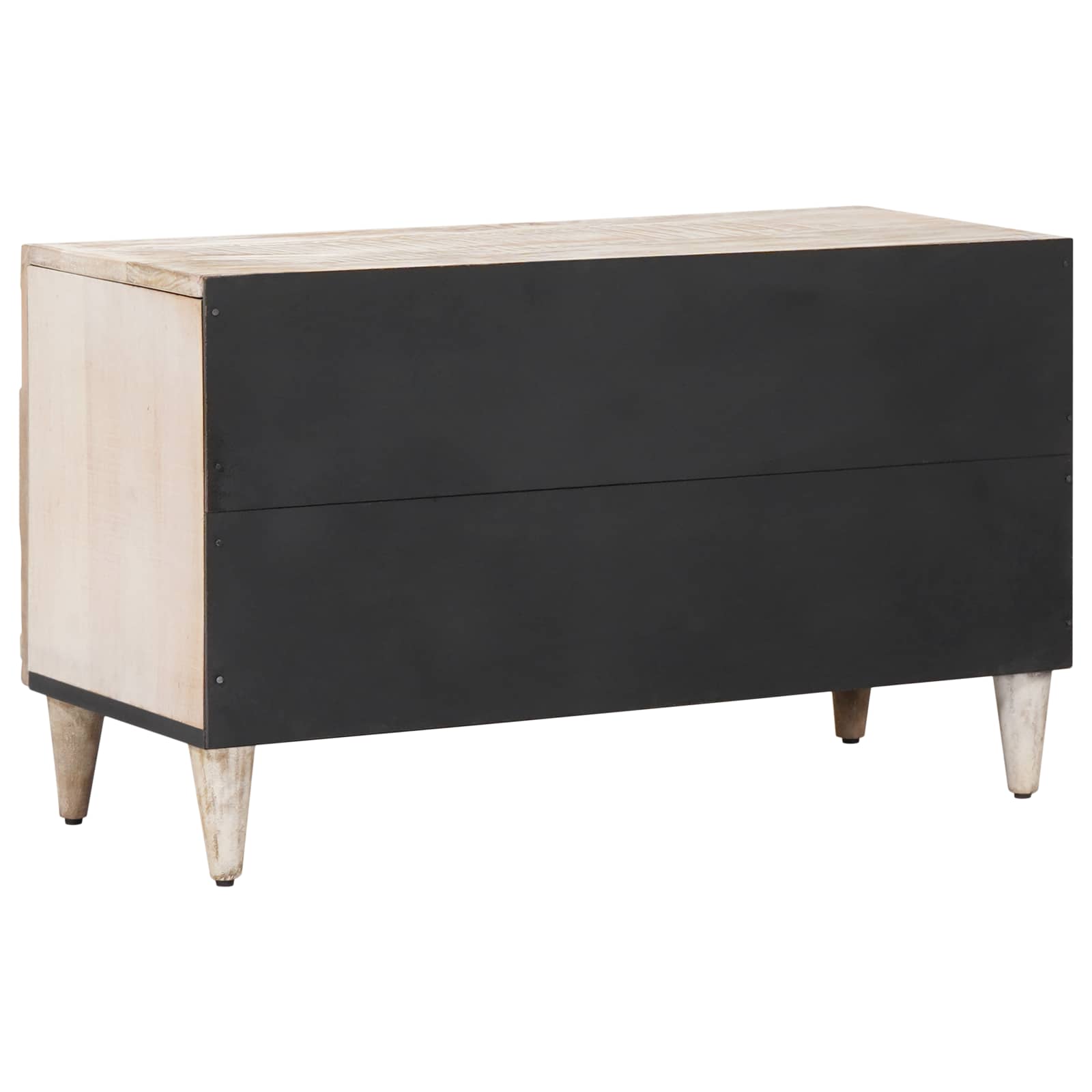 TV-Schränk mit Regal Braun 80 x 31,5 x 46 cm Massivholz Mango