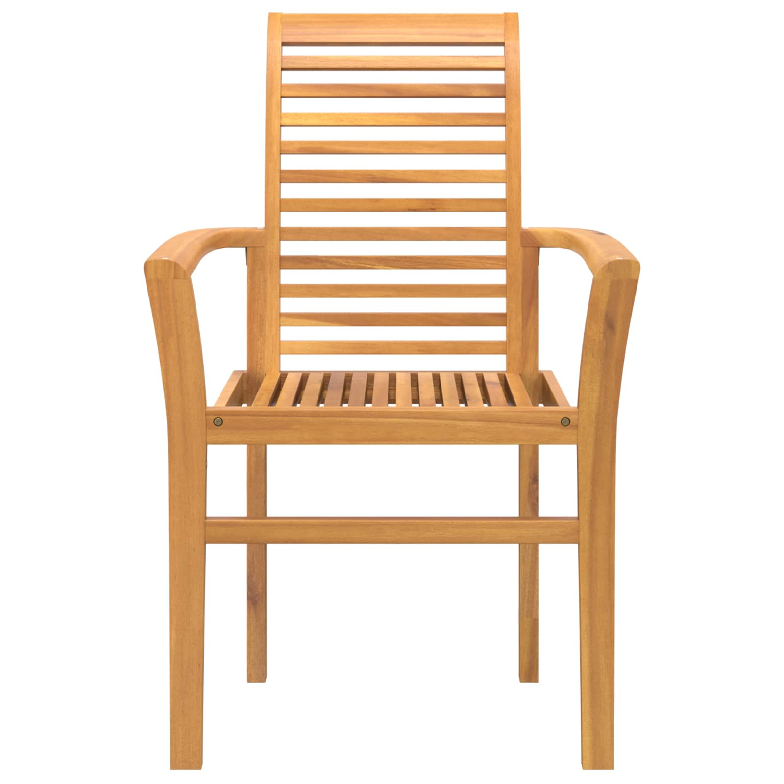 Essstühle 6 Stk. Stapelbar Massivholz Teak