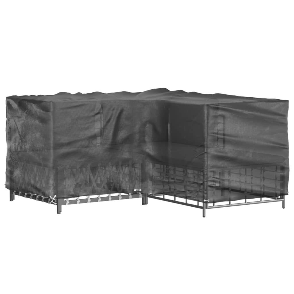 Gartenmöbel-Abdeckungen 2 Stk. L-Form 12 Ösen 250x250x90 cm