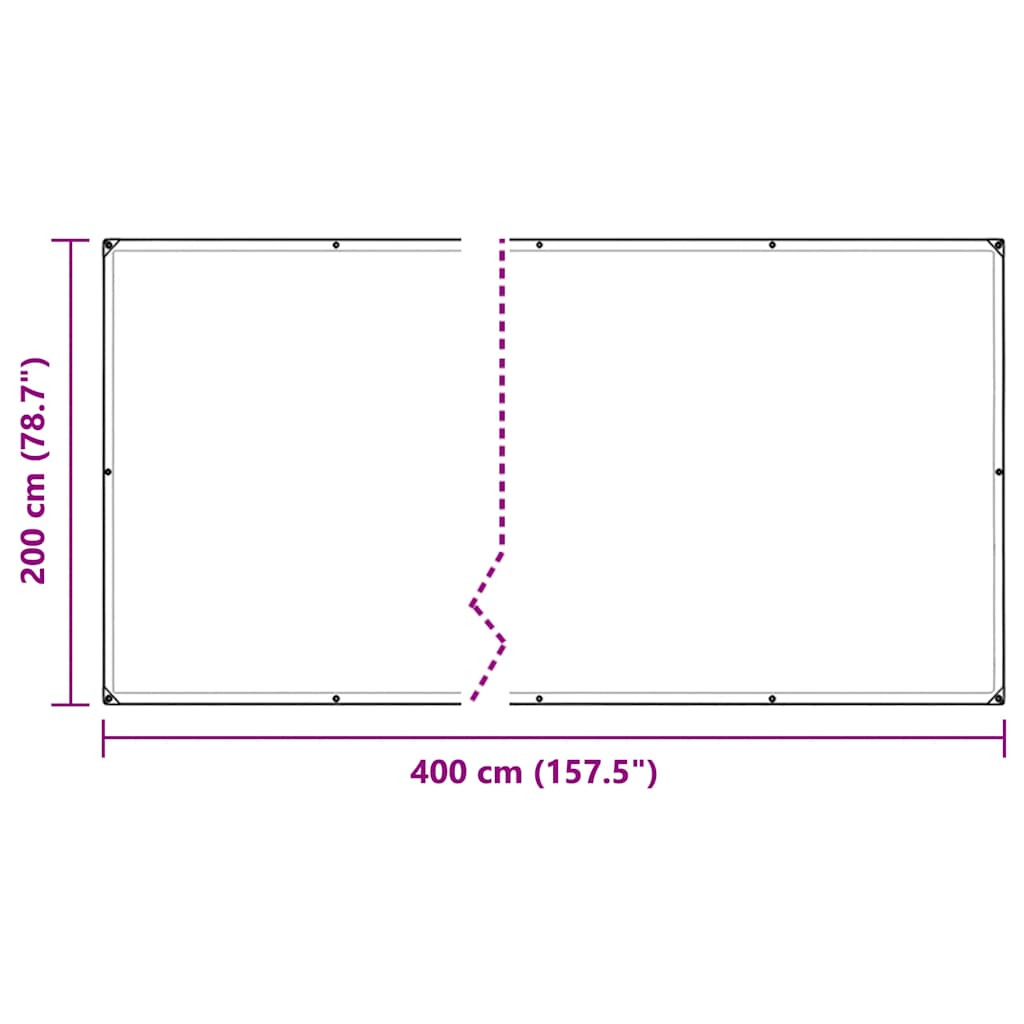 Transparente Plane mit Ösen 1x2 m PVC