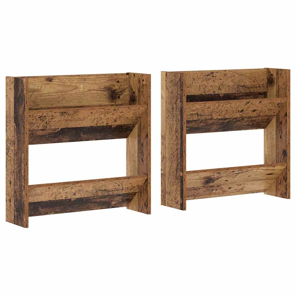Wand-Schuhschränke 4 Stk. Weiß 60x18x60 cm Holzwerkstoff