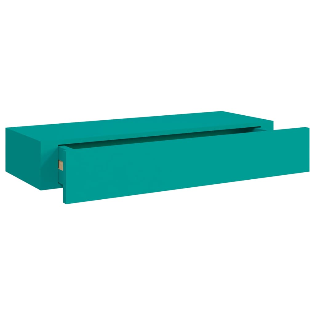 Wandregal mit Schublade Weiß 40x23,5x10 cm MDF