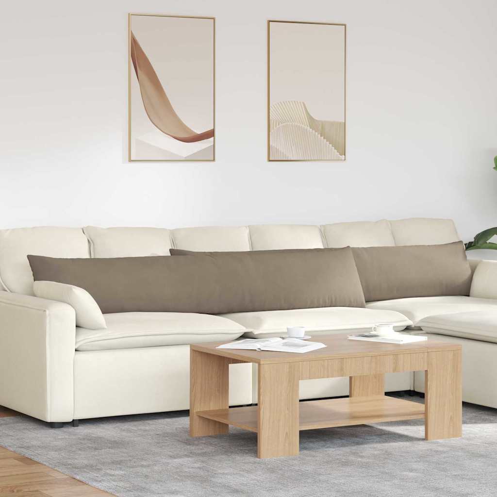 Sofakissen 2 Stück Taupe 50 x 30 cm Stoff