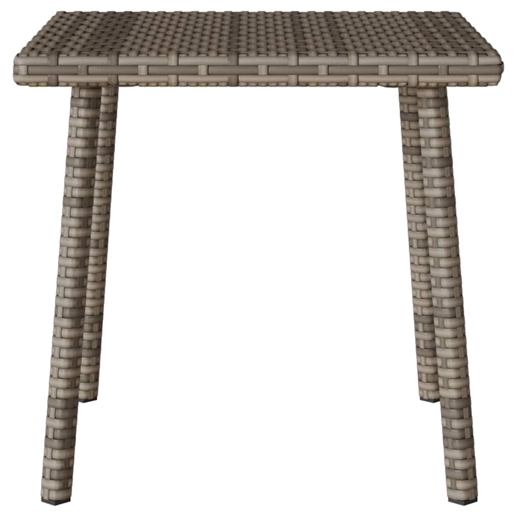 Garten-Couchtisch Rechteckig Schwarz 40x40x37 cm Poly Rattan