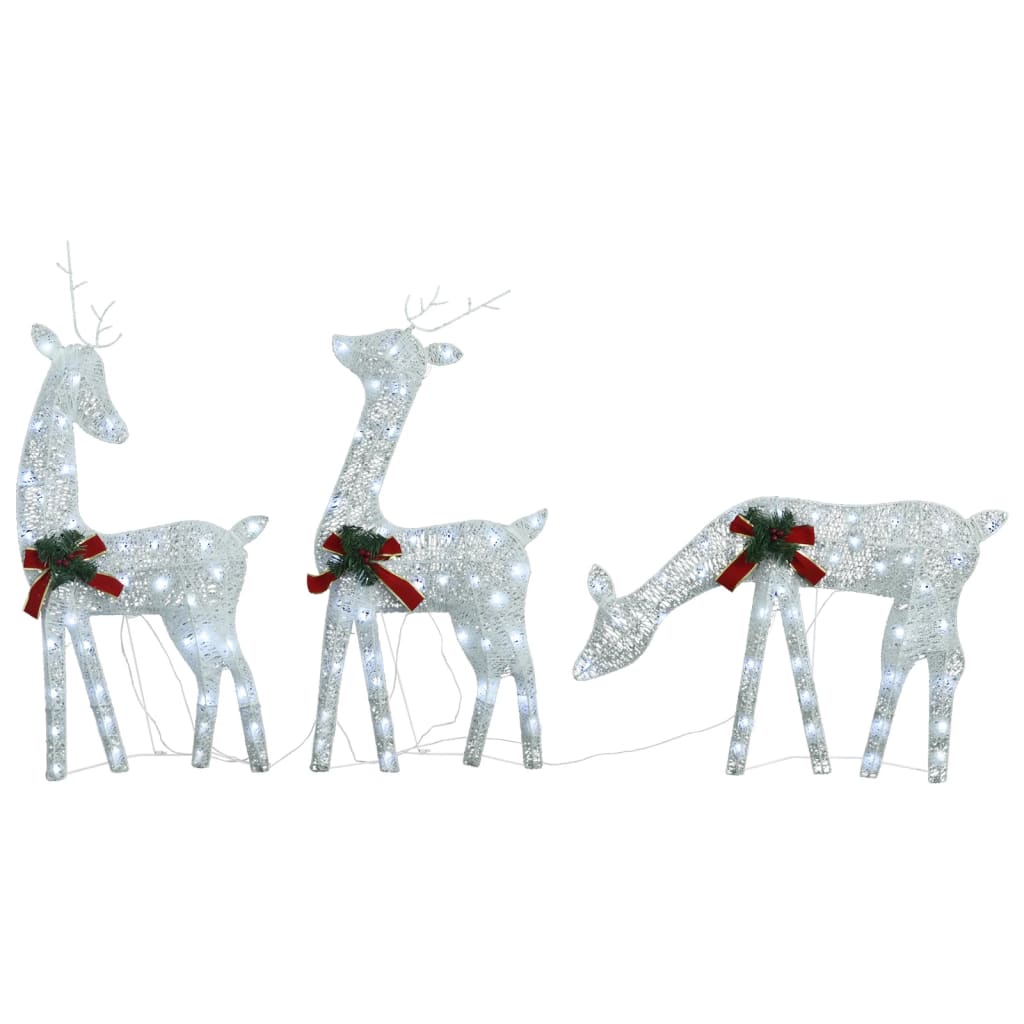 Weihnachtsdeko LED Rentiere 270x7x90 cm Golden Warmweiß