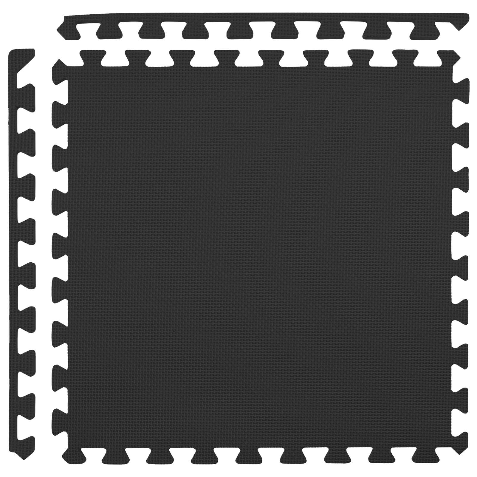 Pool Bodenteppich 6 pcs Schwarz 2,16 ㎡ EVA-Schaum