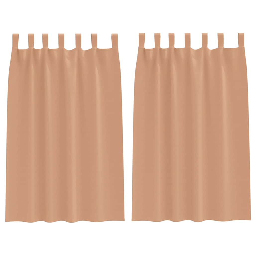 Verdunkelungs-Vorhänge mit Ringen 2 pcs Beige 140 x 140 cm