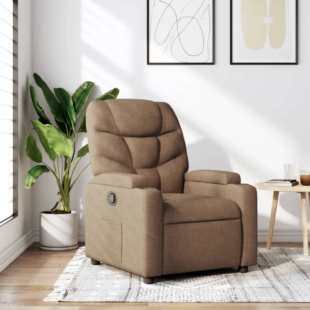 Relaxsessel Elektrisch Dunkelgrau Stoff