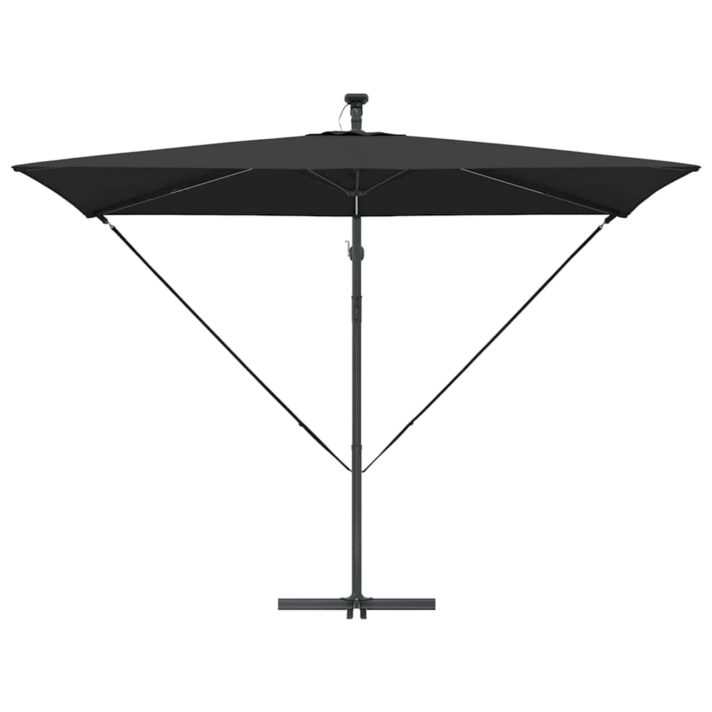 Sonnenschirm Sand 294 x 200 x 270 cm Polyester und Aluminium