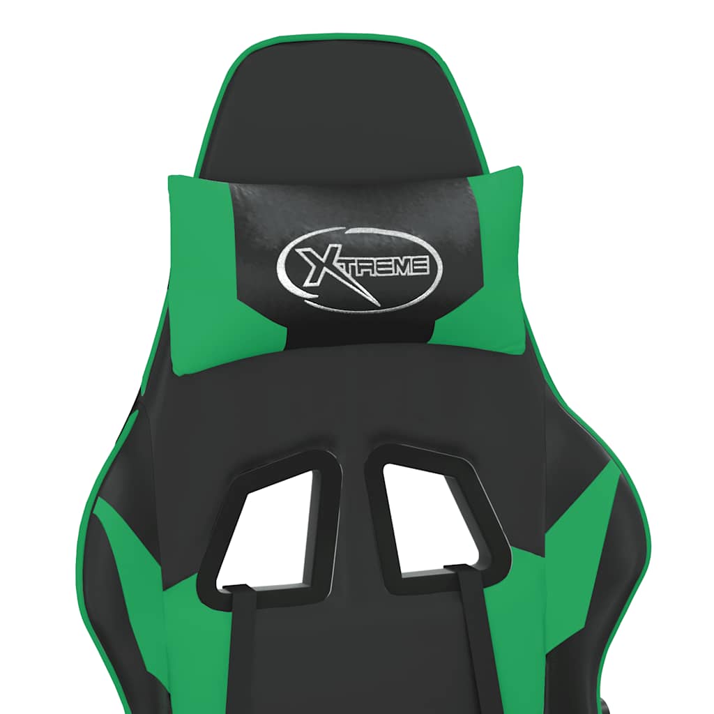 Gaming-Stuhl mit Massagefunktion Schwarz und Blau Kunstleder