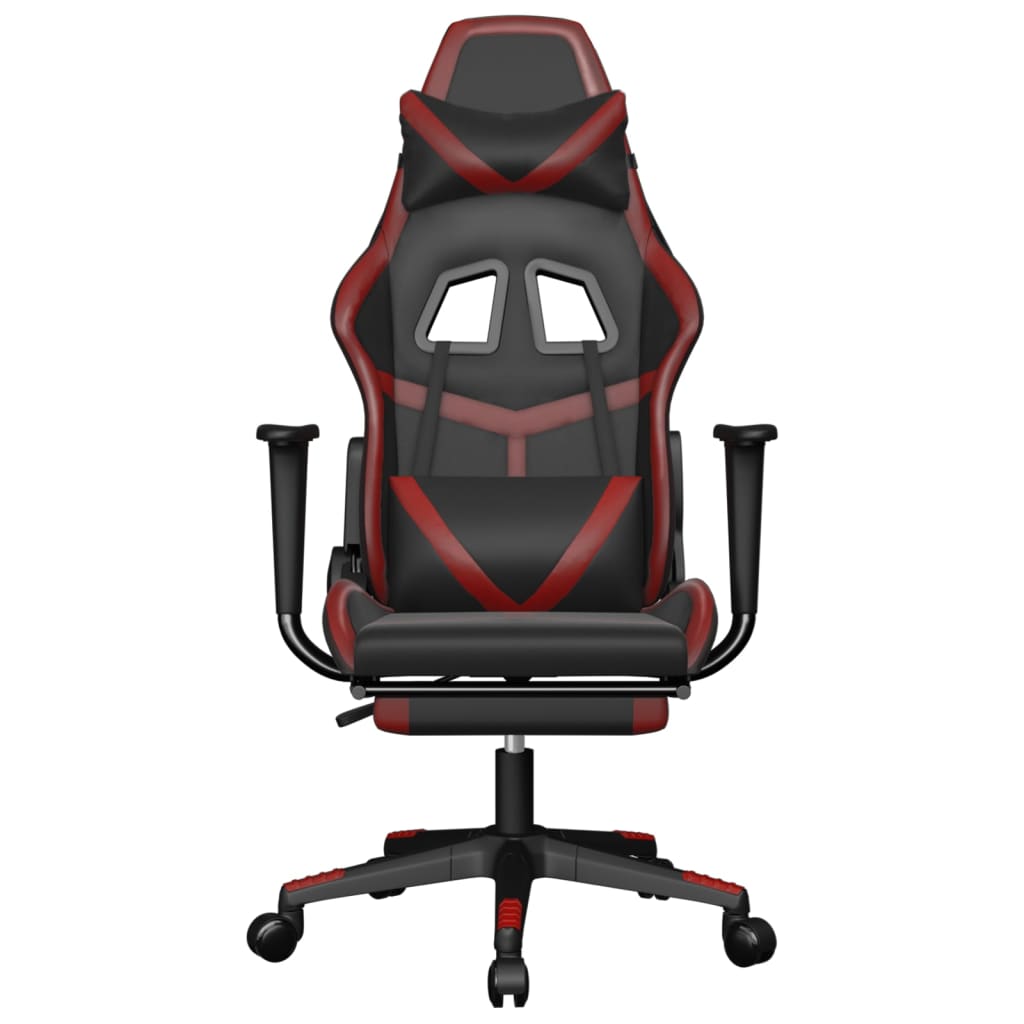 Gaming-Stuhl mit Massagefunktion Schwarz und Grün Kunstleder