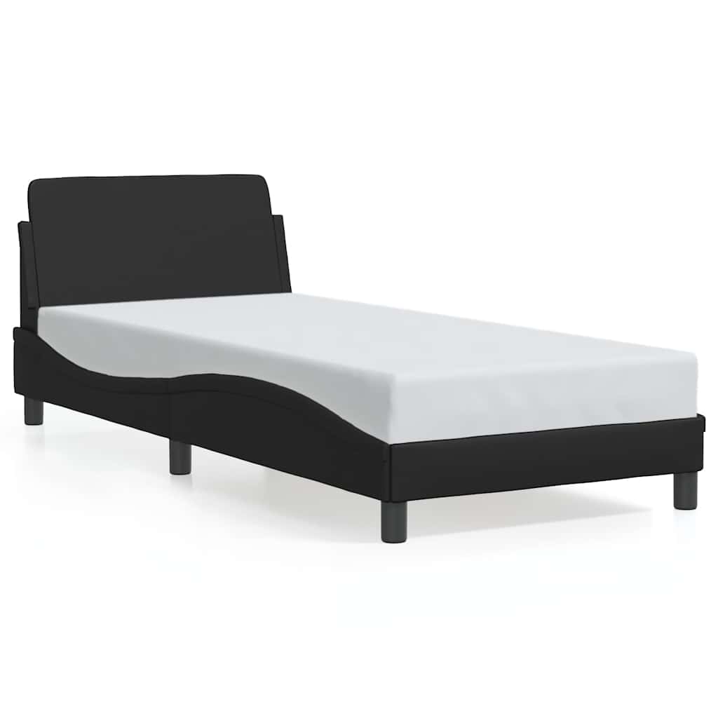 Bettgestell "Dover" Schwarz 80x200 cm Kunstleder
