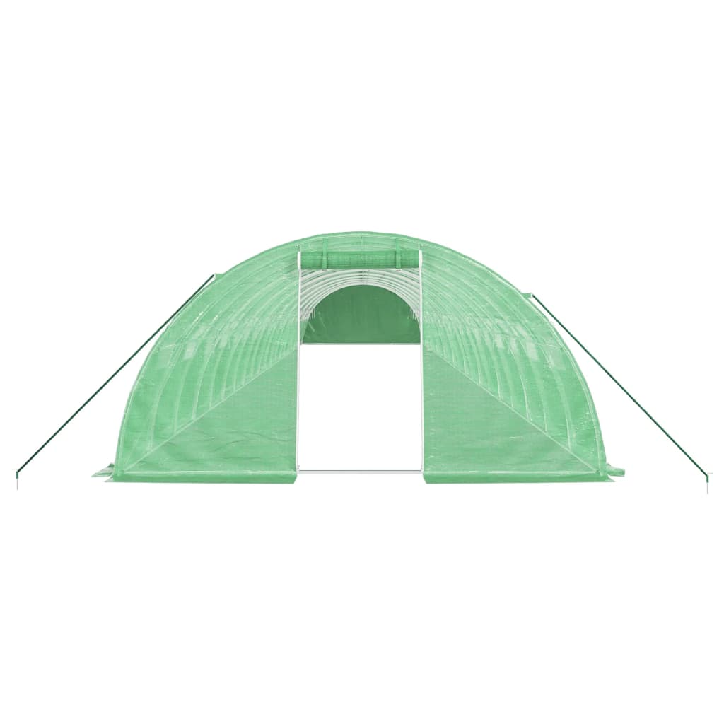 Gewächshaus mit Stahlrahmen Grün 8 m² 4x2x2 m