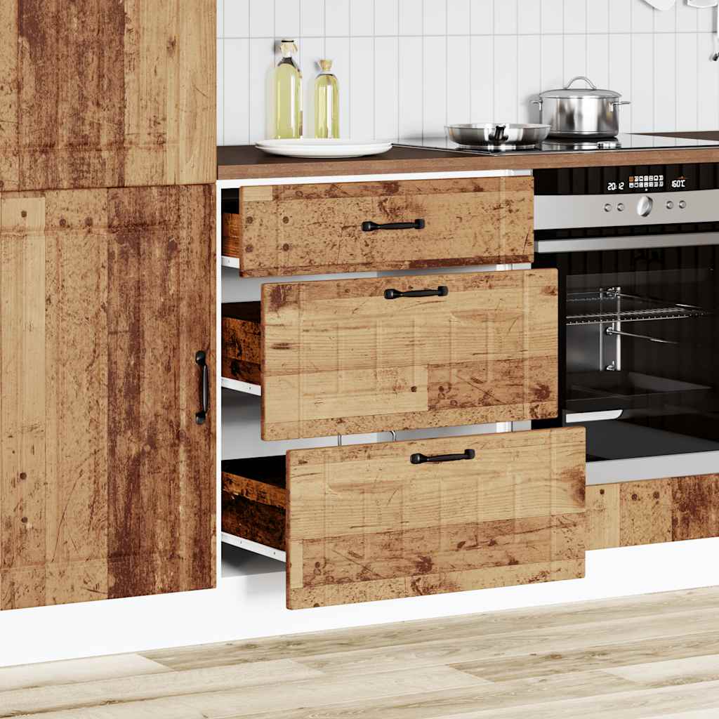 Herdumbauschränke 2 Stk. Lucca Weiß Holzwerkstoff