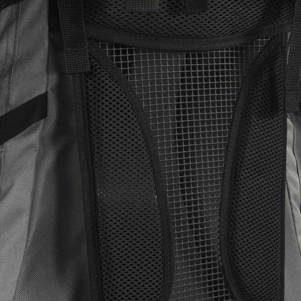 Wanderrucksack Schwarz 60 L Oxford-Gewebe