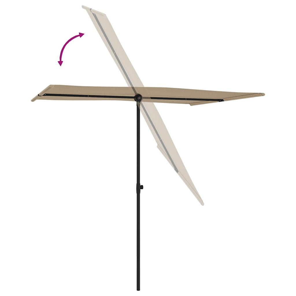 Sonnenschirm mit Aluminium-Mast 180x110 cm Bordeauxrot