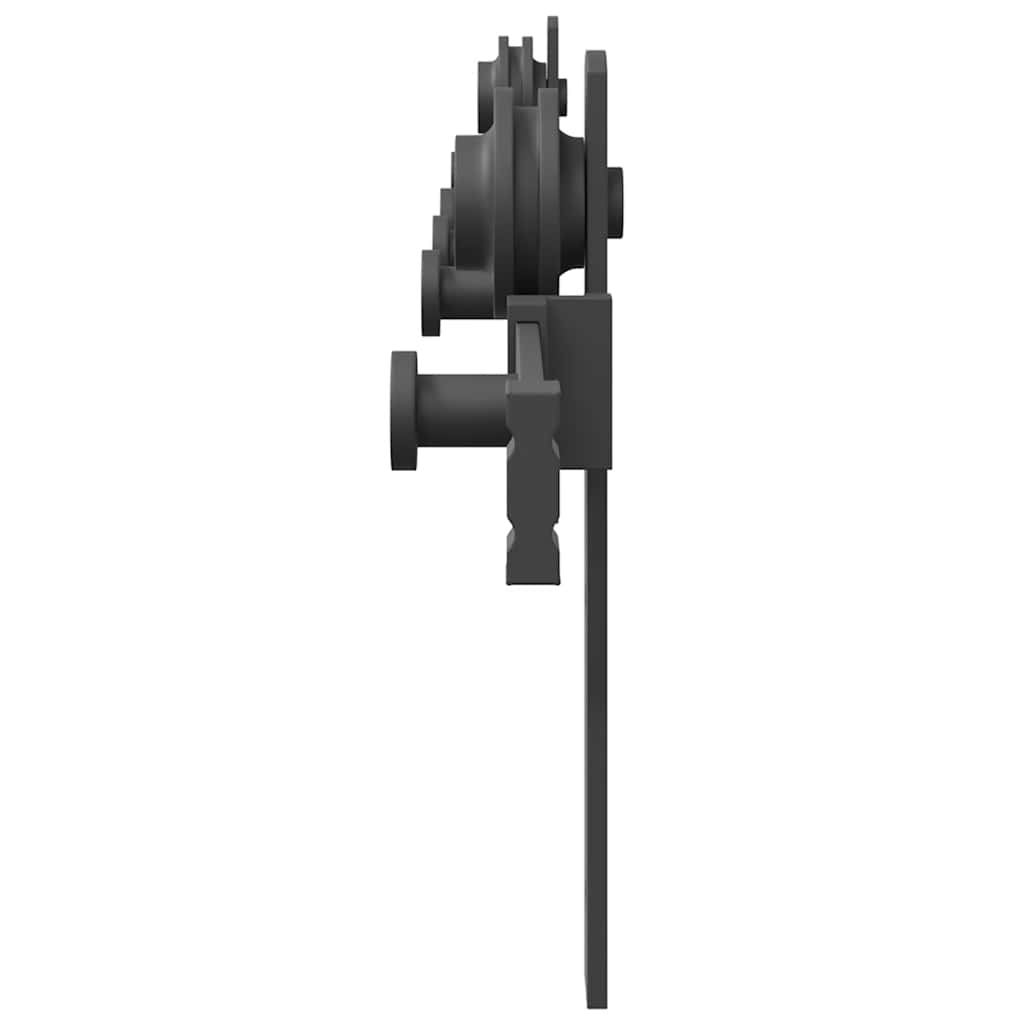 Schiebetürbeschlag-Set 183 cm Stahl Schwarz