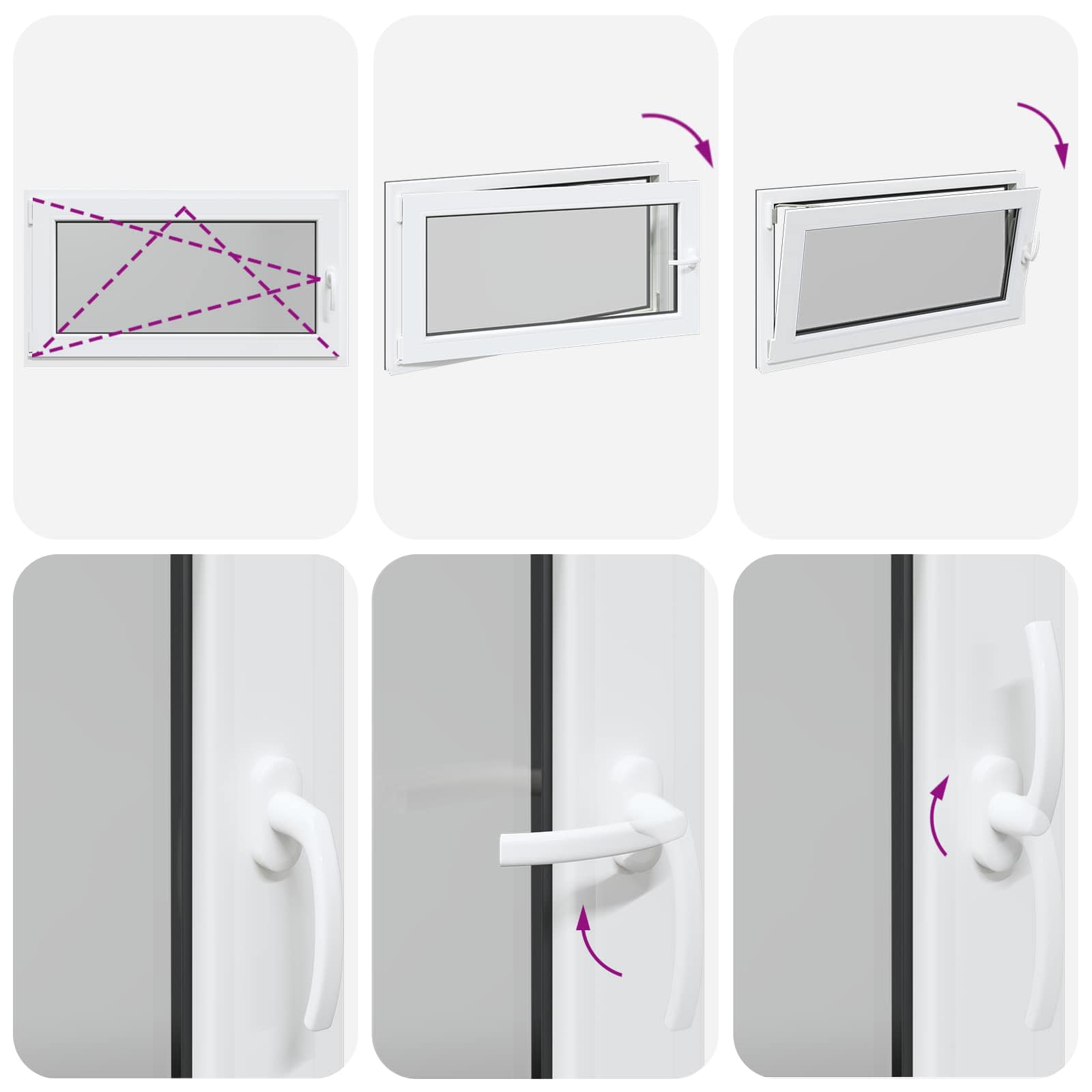 Kellerfenster RISOR 50 x 50 cm PVC und Glas Weiß