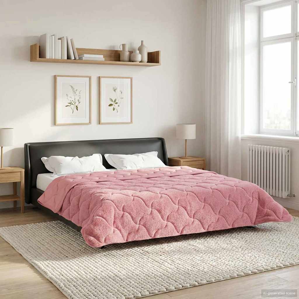 Winterbettdecke Gepolstert Anthrazit 135 x 200 cm