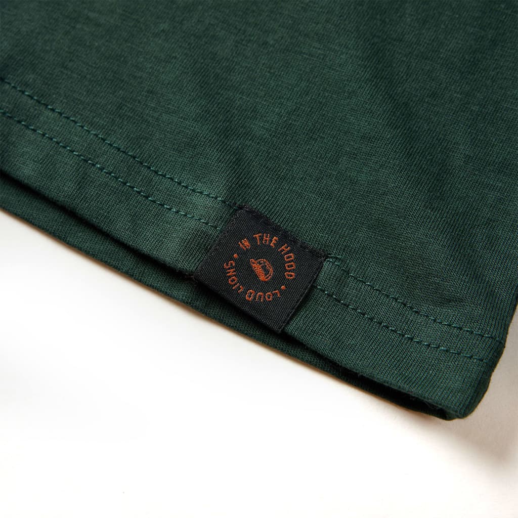 Kinder-Langarmshirt Dunkelgrün 92