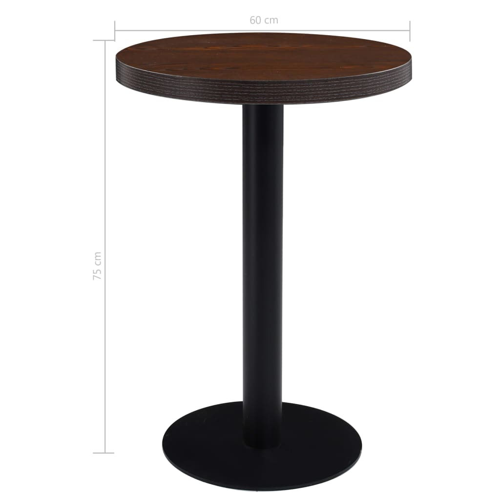 Bistrotisch Hellbraun 40 cm MDF