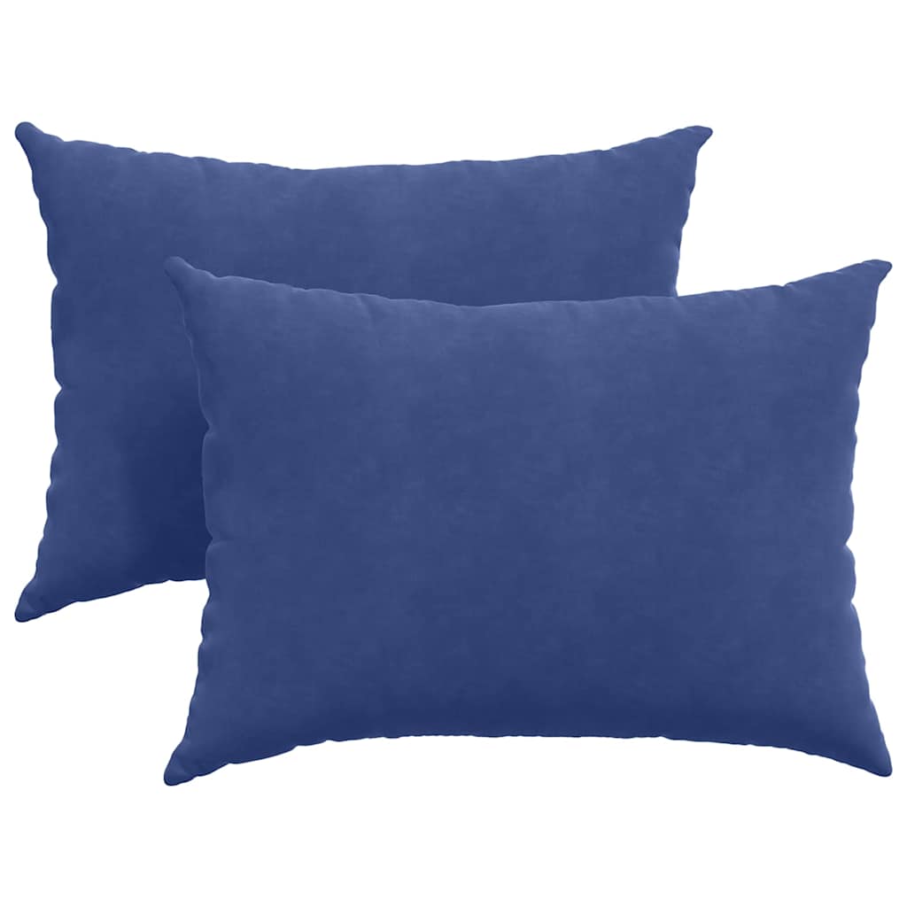 Sofakissen 2 Stück Blau 50 x 30 cm Cordstoff