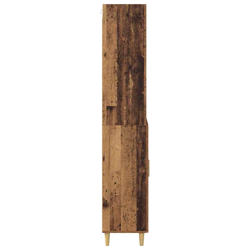 Highboard Altholz 69,5 x 32,5 x 180 cm Holzwerkstoff