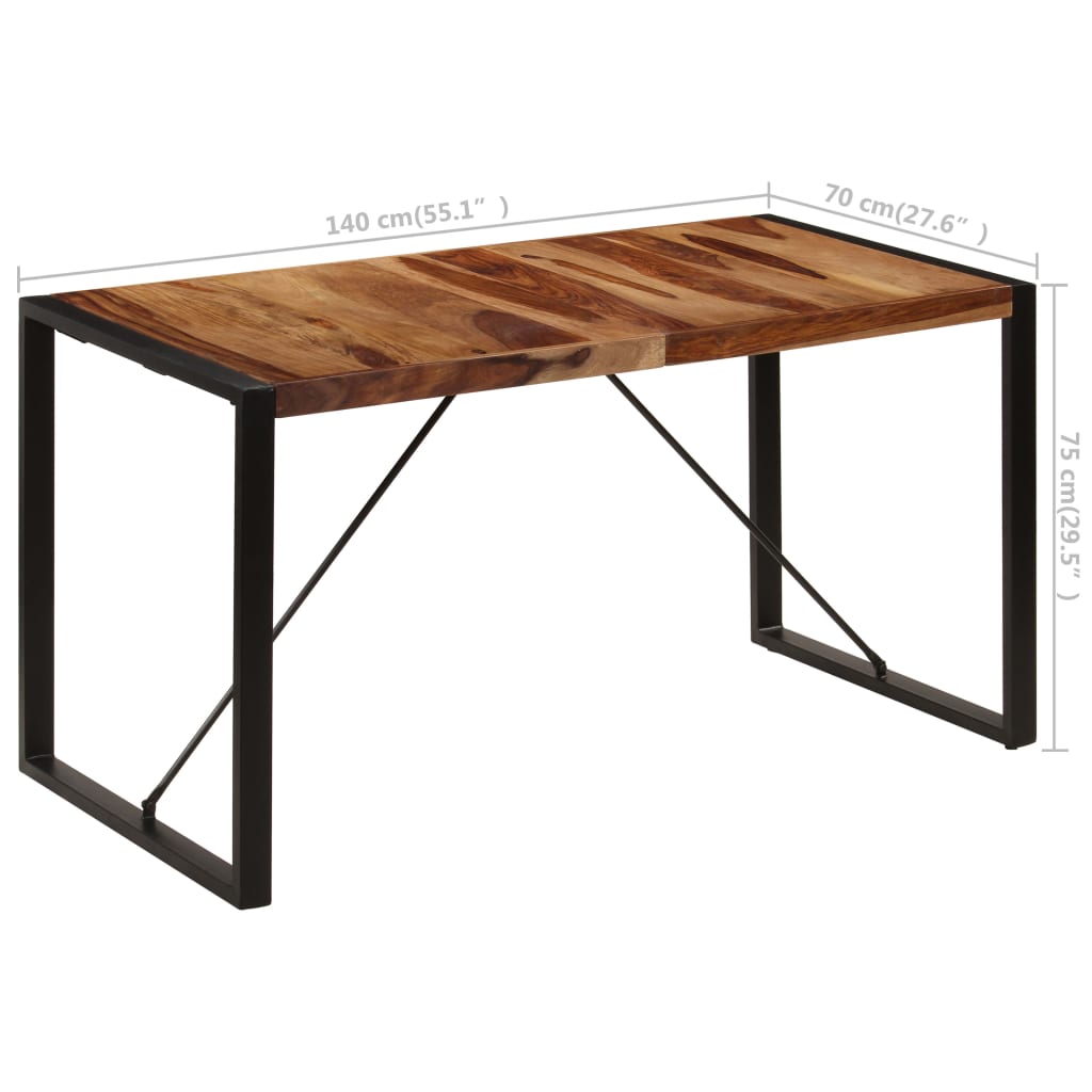 Esstisch 220x100x75 cm Massivholz Akazie