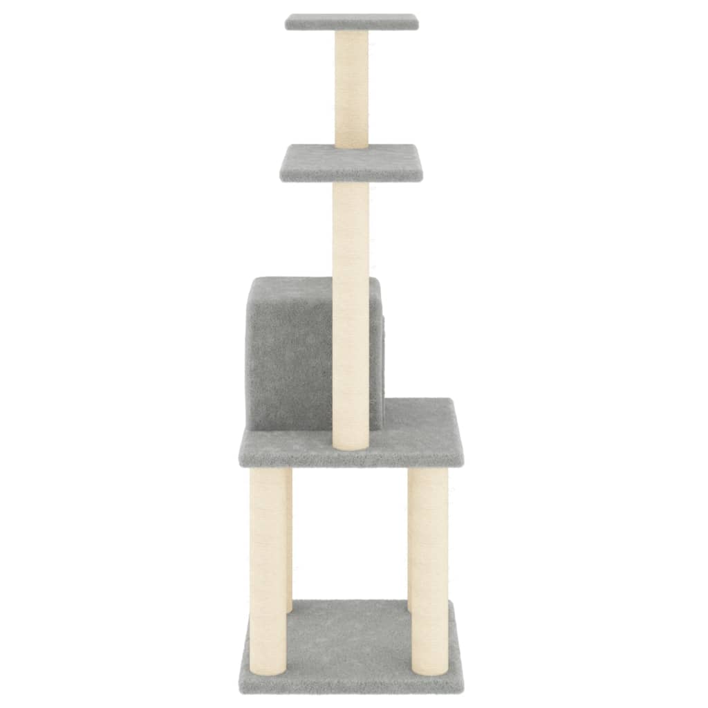 Kratzbaum mit Sisal-Kratzsäulen Creme 105 cm