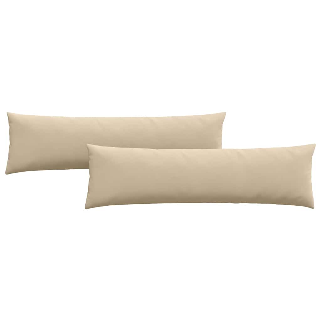 Sofakissen 2 Stück Taupe 50 x 30 cm Stoff
