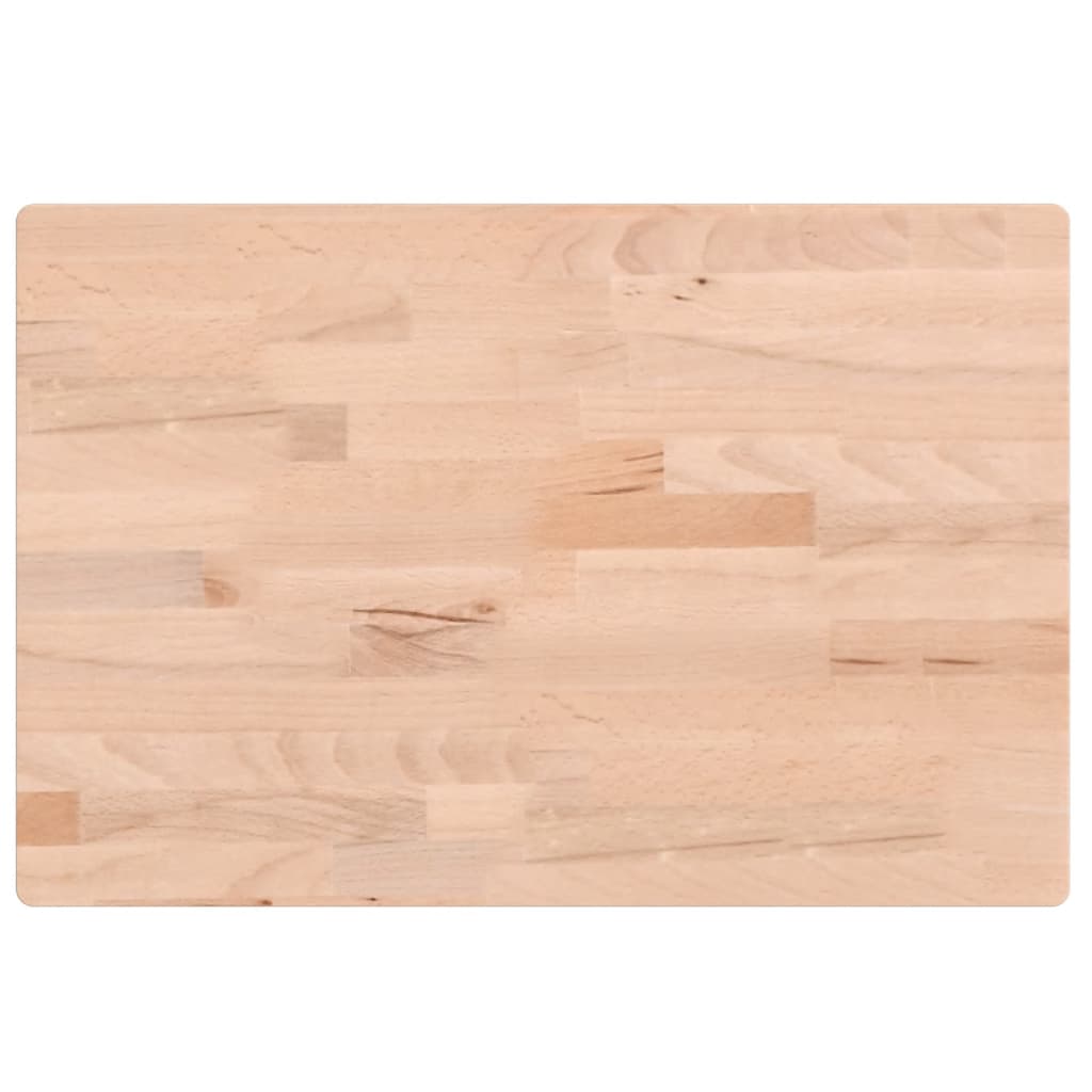 Tischplatte 80x40x1,5 cm Rechteckig Massivholz Buche