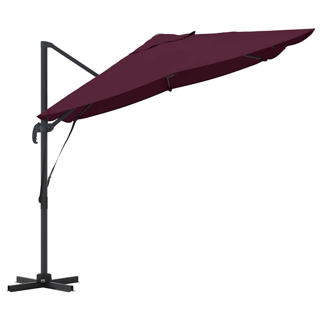 Sonnenschirm Sand 351 x 250 x 260 cm Polyester und Aluminium