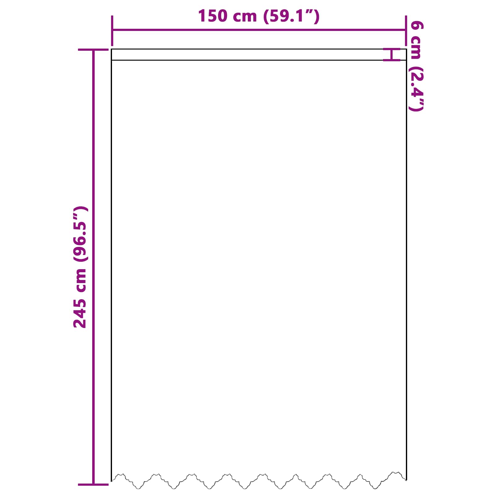 Spitzenvorhang mit Vorhängen Floral Weiß 80 x 150 cm Polyester