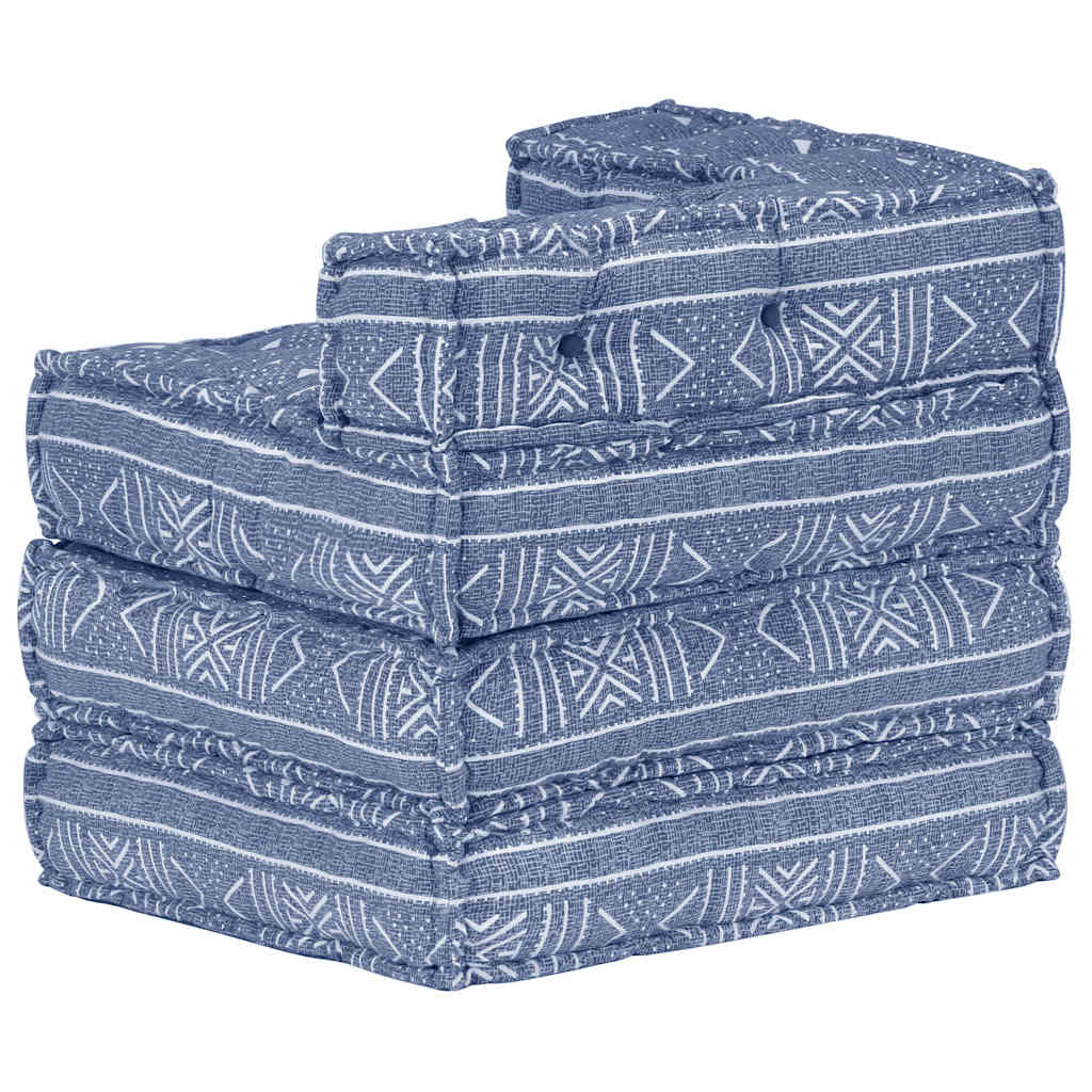 2-Sitzer Modularer Pouf Patchwork Stoff