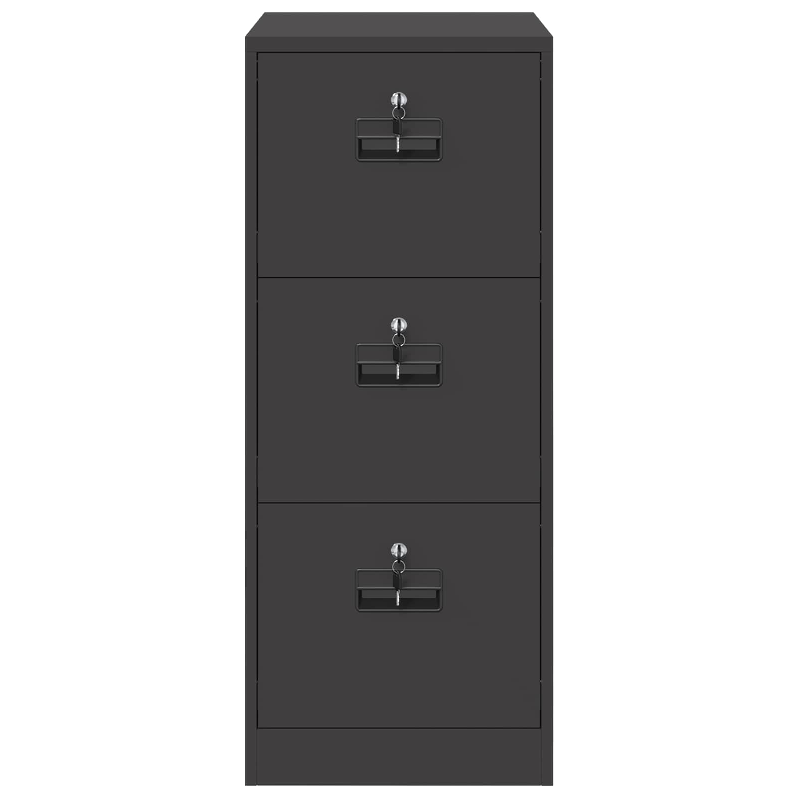 Aktenschrank 2 pcs Schwarz 44 x 50 x 139 cm Kaltgewalzter Stahl