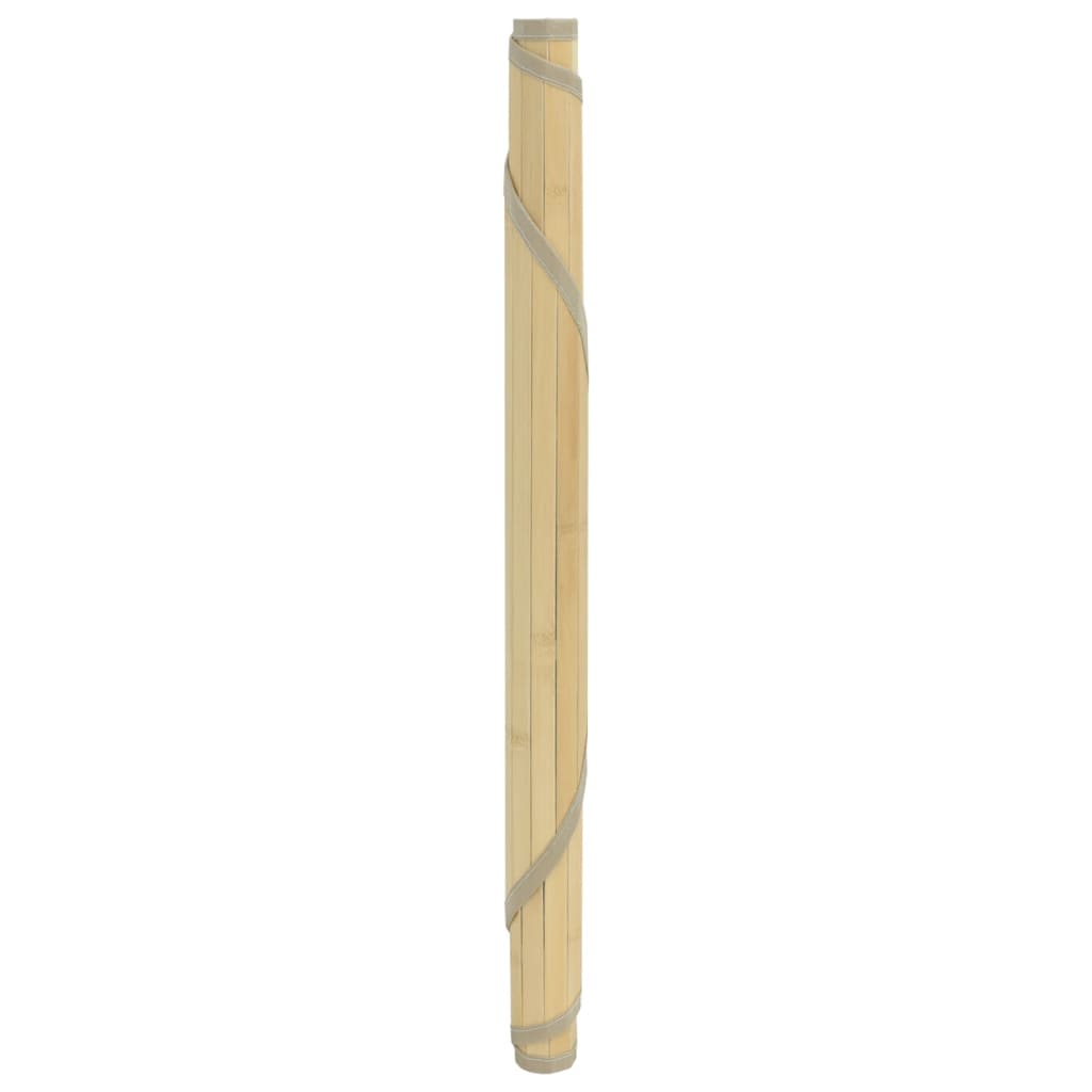 Teppich Rund Schwarz 60 cm Bambus
