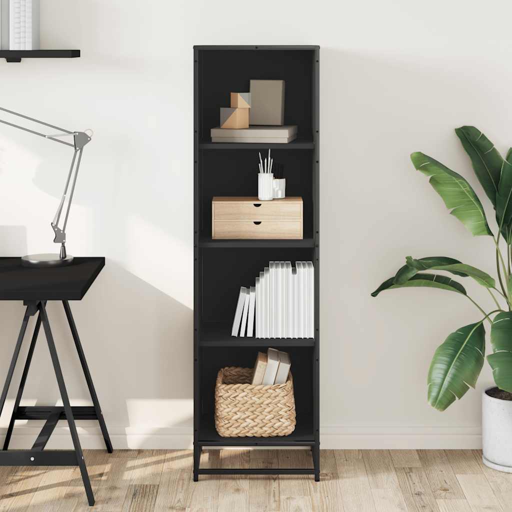Bücherregal Schwarz 60x35x139 cm Holzwerkstoff