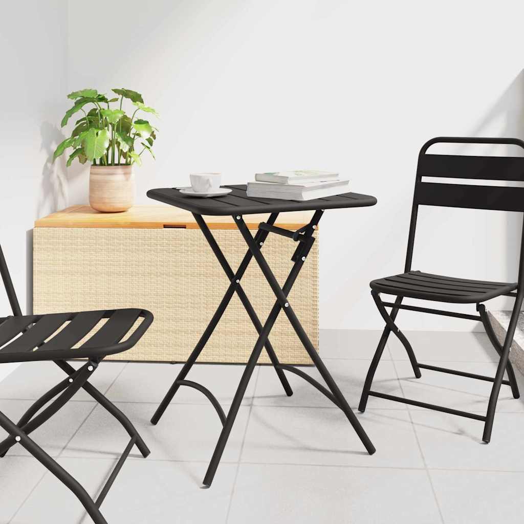Bistrotisch Weiß 55 x 55 x 72,5 cm Pulverbeschichteter Stahl