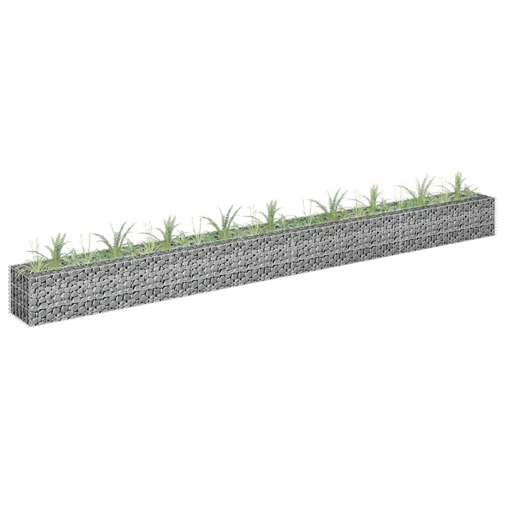Gabionen-Hochbeet Verzinkter Stahl 90x30x10 cm