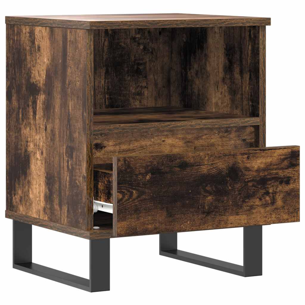 Bettschrank Schwarz Eichen-Optik 40 x 35 x 50 cm Holzwerkstoff